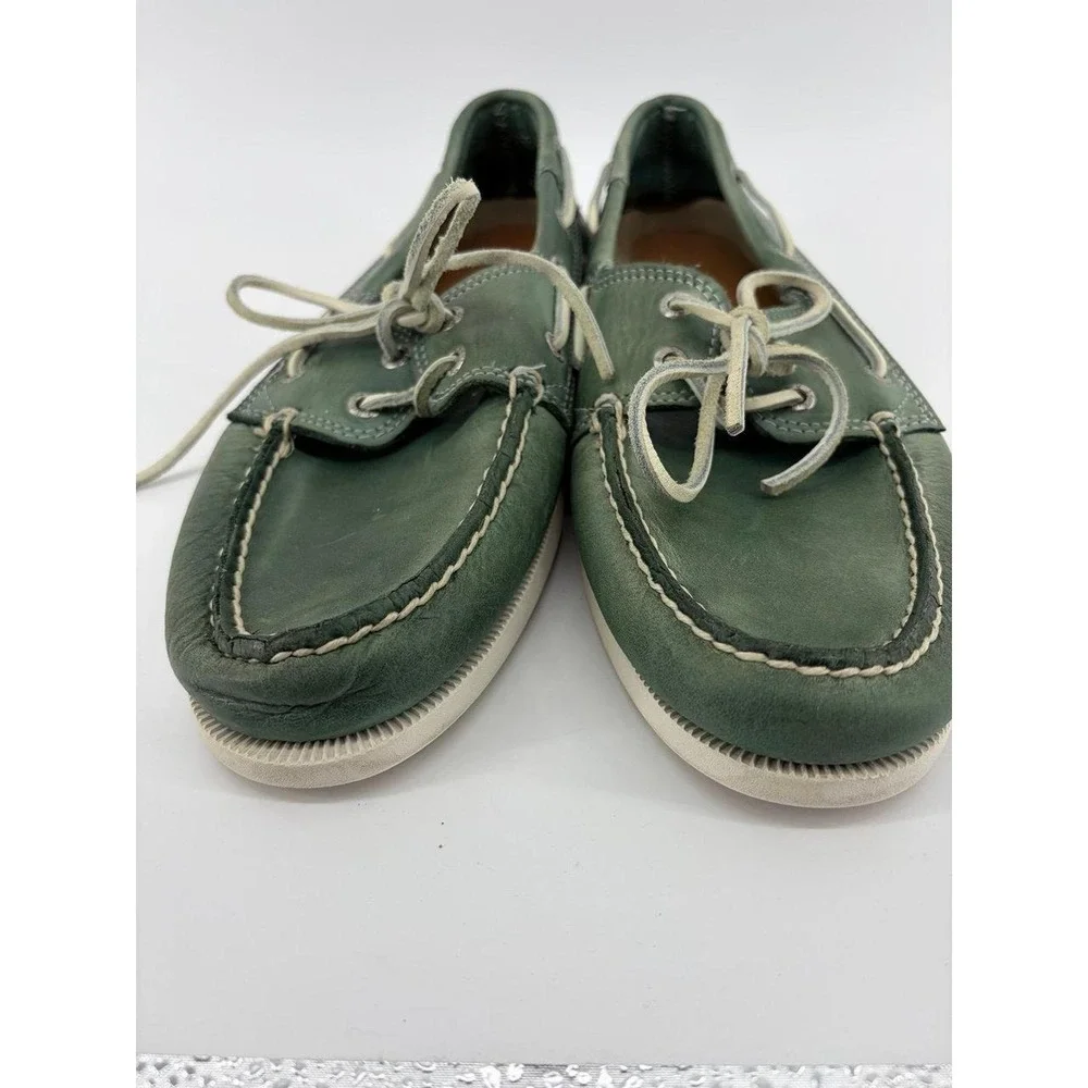 GH Bass Newport Hampton Loafers, Green Leather, Men's Size 10